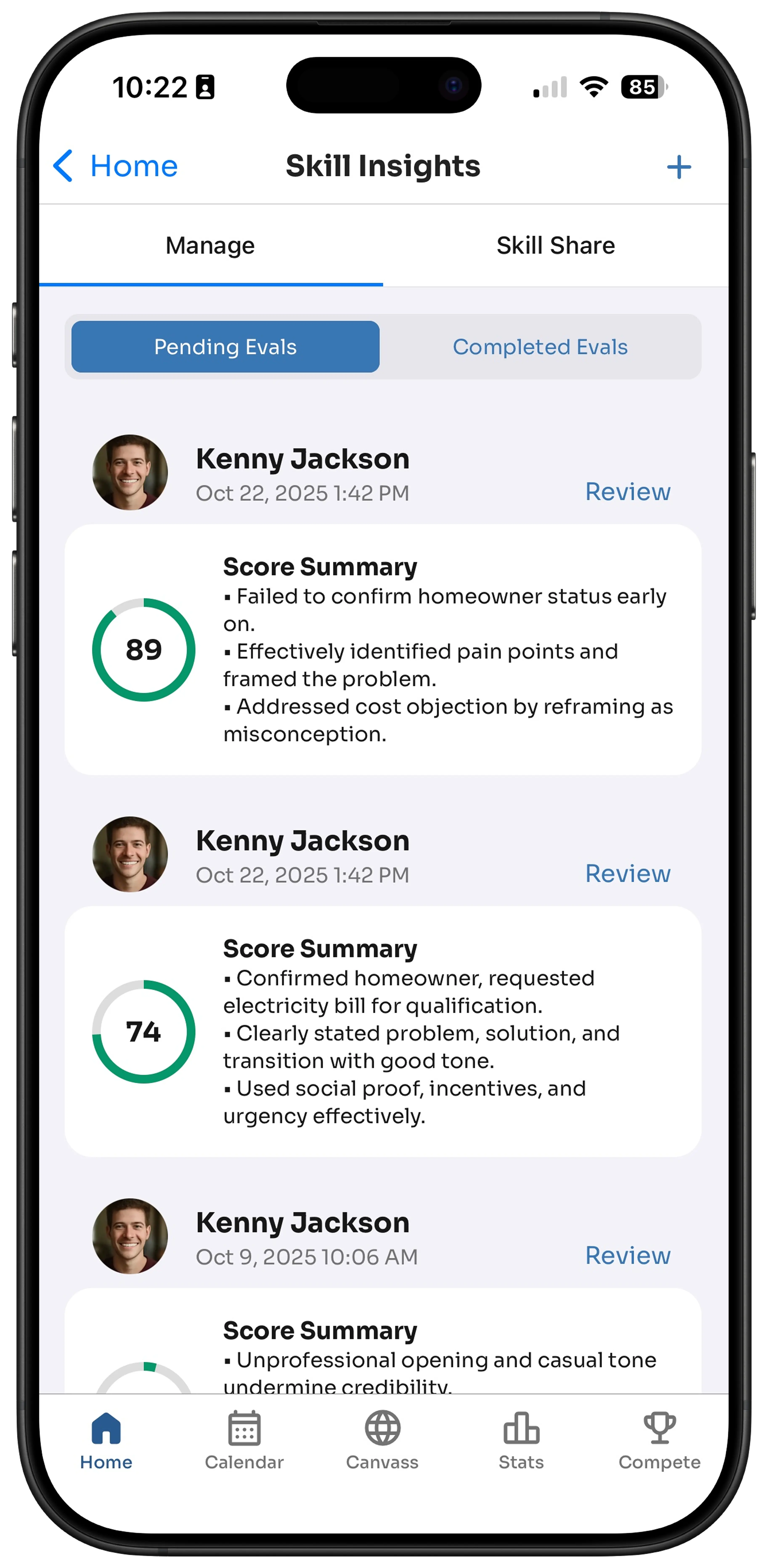 Screenshot of the Terros interface.